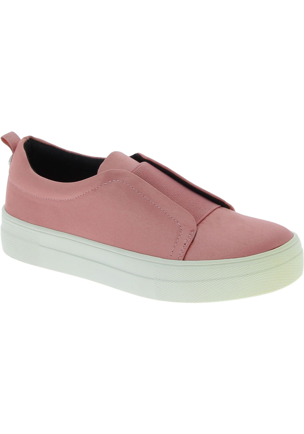 Naufragio Conversacional bordado Steve Madden Women's fashion platform laceless slip-on shoes in pink satin  - Italian Boutique