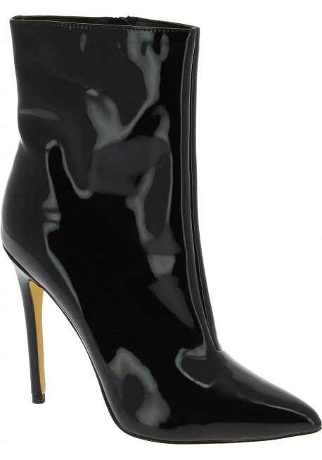 patent stiletto ankle boots