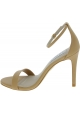 Steve Madden Women's high stiletto heels sandals buckle in nude faux leather