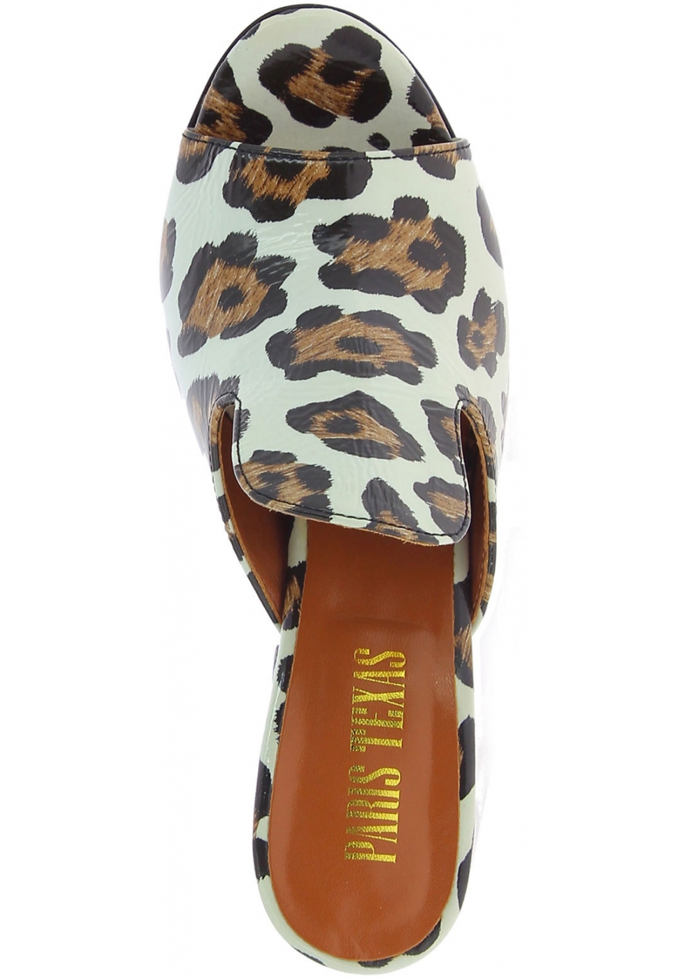 Paris Texas Women&#39;s fashion high heels mules leopard leather made in Italy - Italian Boutique