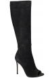 Gianvito Rossi knee high boots in Dark Gray suede leather