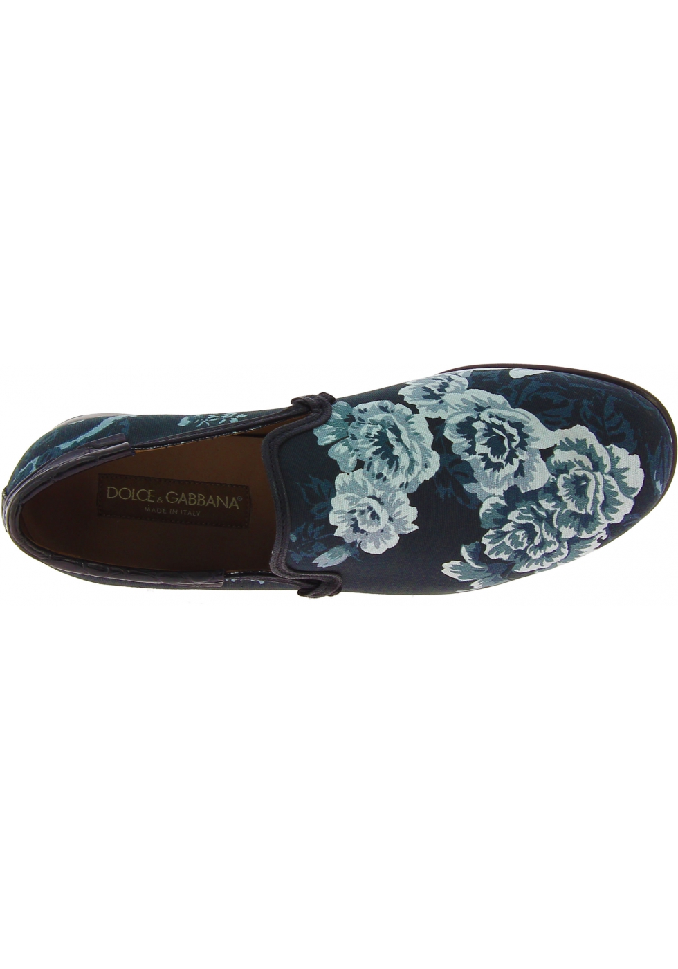Dolce&Gabbana Men's loafers shoes in crocodile printed blue azure ...