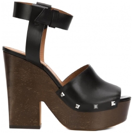 Givenchy 'Sofia' clogs sandals in black Calf leather