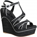 Gianvito Rossi wedges sandals in Denim Fabric