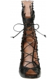 Alaïa high heel sandals in black strappy leather