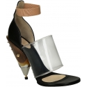 Givenchy block high heel sandals in black Calf leather