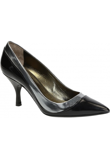 Lanvin mid-heels pumps in black Calf leather - Italian Boutique