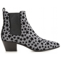 Saint Laurent ankle boots anthracite glitter