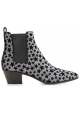 Saint Laurent ankle boots anthracite glitter