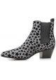 Saint Laurent ankle boots anthracite glitter