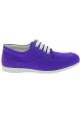 Hogan Women's fashion round toe low top sneakers shoes in purple canvas
