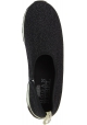 Hogan Women's fashion slip-on low top sneakers shoes in black glitter fabric
