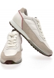 Hogan men's sneakers in white and beige leather and suede