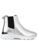 Hogan women's chelsea ankle boots in silver leather