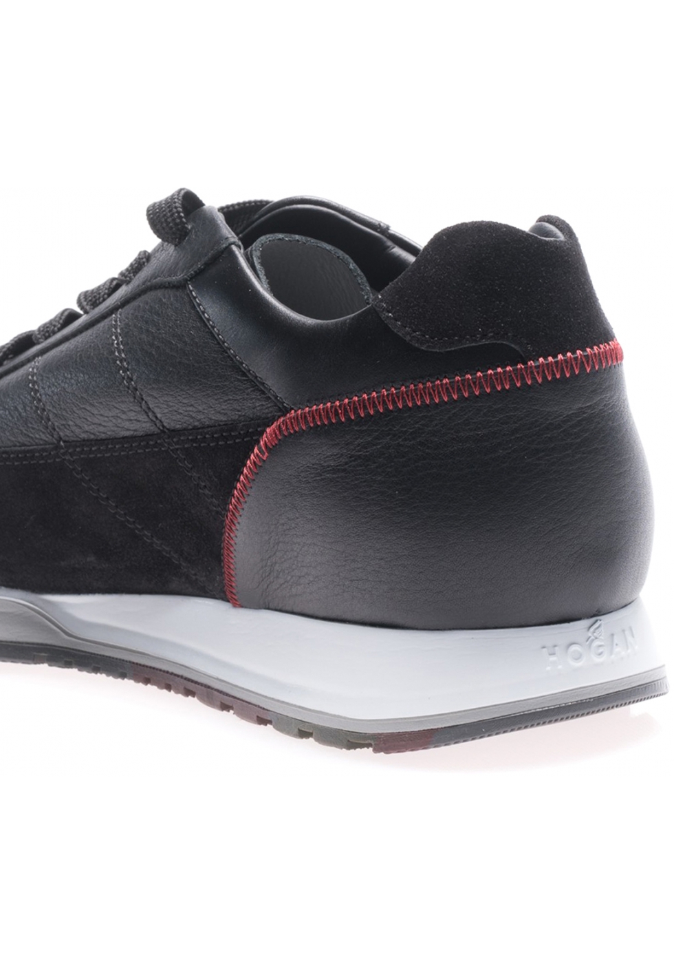 Hogan men's sneakers in black leather and suede - Italian Boutique