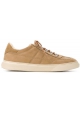 Hogan Men's fahsion low-top sneakers shoes in beige leather with fur inside
