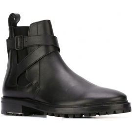 Lanvin women's flat ankle boots in black leather