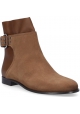 Jimmy Choo flat ankle boots in light brown suede