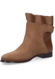 Jimmy Choo flat ankle boots in light brown suede