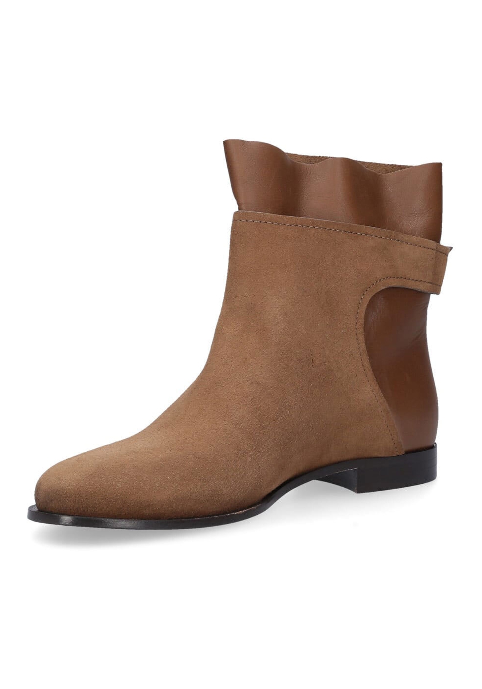 Jimmy Choo flat ankle boots in light brown suede - Italian Boutique