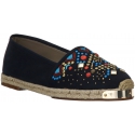 Zanotti women's espadrilles in black suede and studs