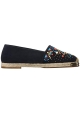 Zanotti women's espadrilles in black suede and studs