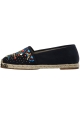 Zanotti women's espadrilles in black suede and studs