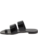 Zanotti women's flat sandals in black leather