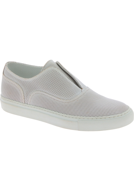 Sartore women's slip on sneakers in white leather