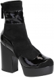 Pierre Hardy midcalf high heels booties in black Suede leather