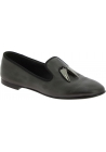 Giuseppe Zanotti Women's fashion roudn toe ballet flats shoes in black leather