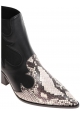 Casadei Daytime cowboy boot in black lether with ayers inserts