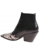 Casadei Daytime cowboy boot in black lether with ayers inserts