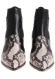 Casadei Daytime cowboy boot in black lether with ayers inserts