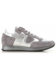 Philippe Model women's sneakers in silver Leather and fabric