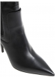 Casadei women's booties in black Leather with stiletto pumps