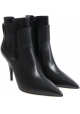 Casadei women's booties in black Leather with stiletto pumps