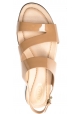 Tod's Women's low top sandals in nude patent leather with buckle closure