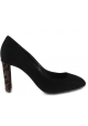Giuseppe Zanotti Woman's pumps shoes in black suede leather with leopard-print heel