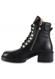 Barbara Bui Women's ranger ankle boots with laces and side zips in black leather