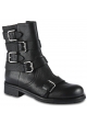 Jimmy Choo Women's Biker ankle boots in black leather with side zip