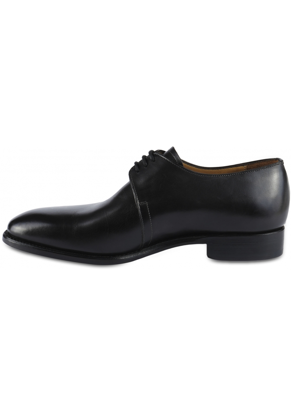 Carlos Santos Men's formal lace-ups derby shoes in black calf leather ...