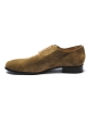 Jean-Baptiste Rautureau Men's half brogues derby shoes in tan suede leather