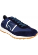 Philippe Model men's sneakers in blue suede and microfiber and rubber sole