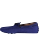 Tod's Men’s loafers with royal blue suede leather laces with grommets