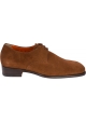 Santoni Men's lace-ups formal shoes in brown suede leather
