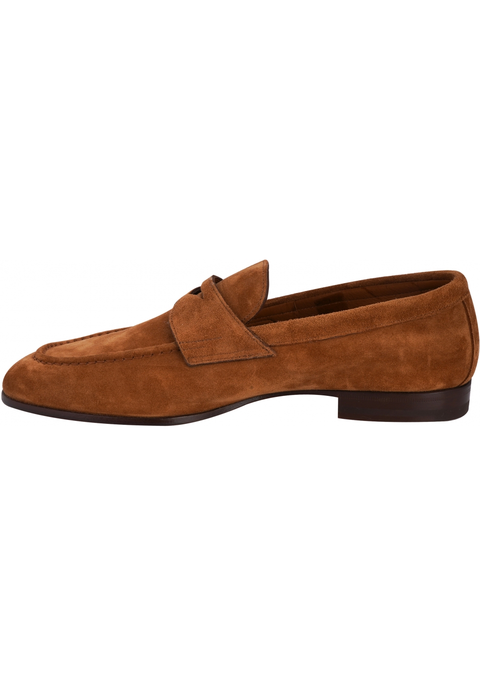 Santoni Men's elegant slip-on loafers shoes in vintage gold suede ...