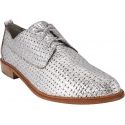 Vic Matie Women's lace-ups derby shoes in silver woven leather