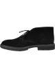 Tod's Men's elegant lace-ups chukka boots in black suede leather