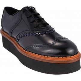 Tod's Women's lace-ups oxford shoes with platform in black leather